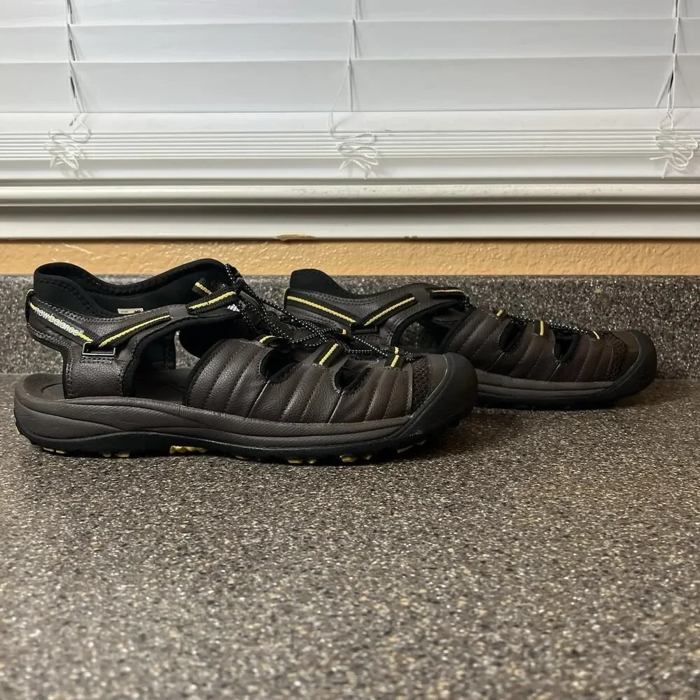 New Balance Men's Appalachian Closed Toe Hiking Sandals Size 14 Brown Drawstring